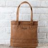 Handbags * | Wrangler Brown Stitch Accent Concealed Carry Tote