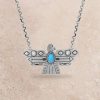 Jewelry * | Montana Silversmiths Rising Above Thunderbird Turquoise Nacklace