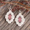 Jewelry * | Cowboy Collectibles Beige And Red Aztec Earring