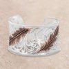 Jewelry * | Montana Silversmiths Heavenly Whispers Feather Cuff Bracelet