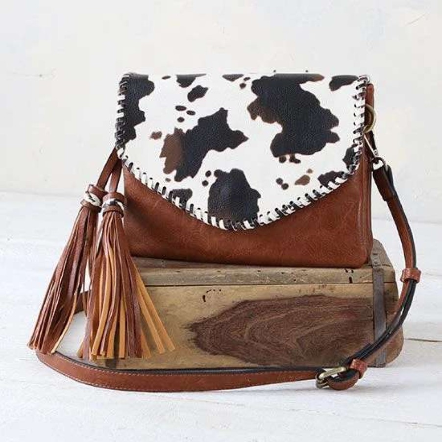 Handbags * | Sloane Cow Print Crossbody