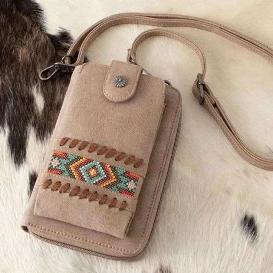 Handbags * | Montana West Anna Aztec Phone Case Crossbody