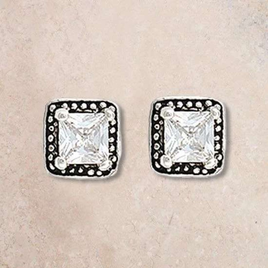 Jewelry * | Montana Silversmiths Calera Crystal Stud Earrings