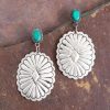 Jewelry * | Silver Turquoise Flower Earring