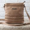 Handbags * | Wrangler Tan Stitch Concealed Carry Crossbody