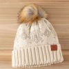 Winter Accessories * | Ariat Patrona Cream Pom Beanie