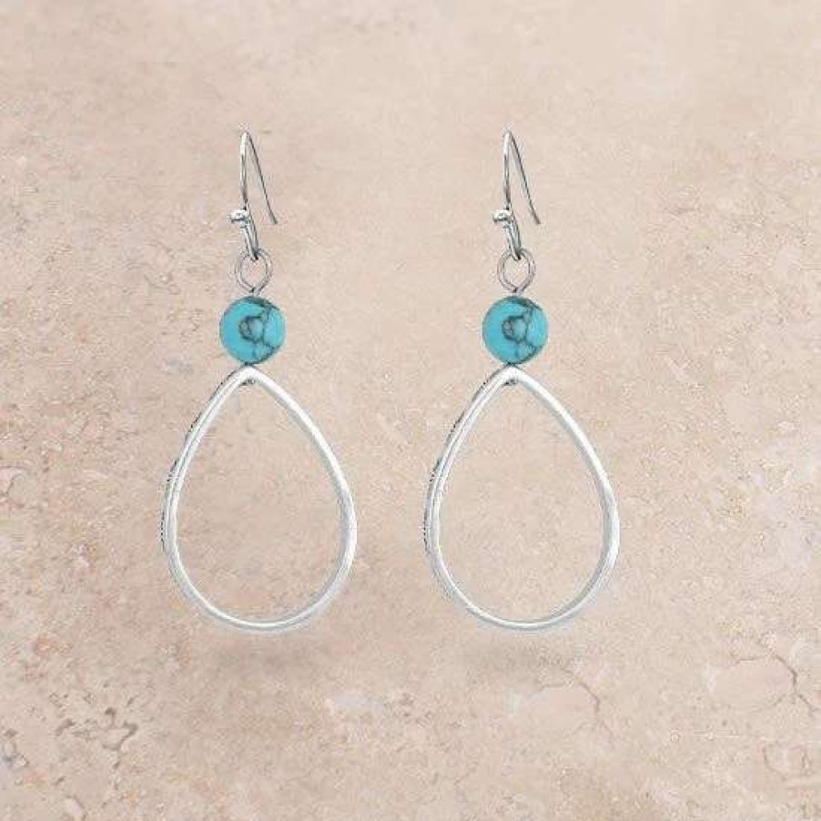 Jewelry * | Montana Silversmiths Down To Earth Teardrop Earrings