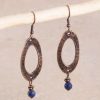 Jewelry * | Jewelry Junkie Frosted Blue Lapis Drop Earrings