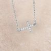 Jewelry * | Montana Silversmiths Montana Quiet Faith Cz Cross Necklace