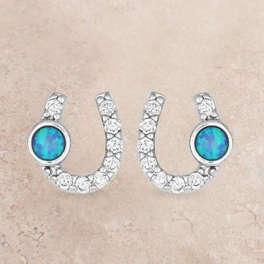 Jewelry * | Montana Silversmiths Lightfoot Horseshoe Earrings