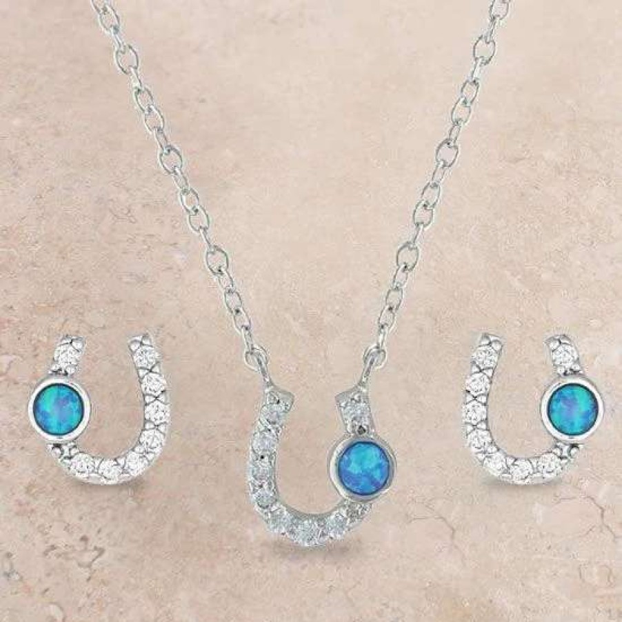 Jewelry * | Montana Silversmiths Lightfoot Horseshoe Jewelry Set