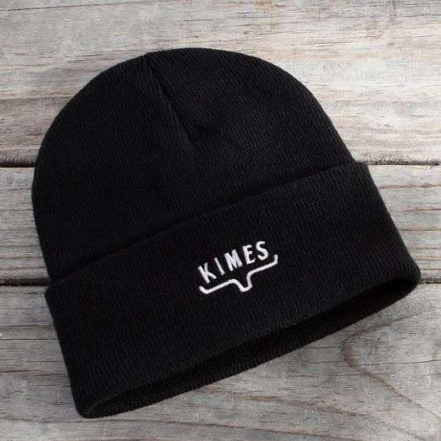 Winter Accessories * | Kimes Ranch Huxton Embroidered Black Beanie