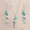 Jewelry * | Montana Silversmiths Charming Feather & Turquoise Jewelry Set