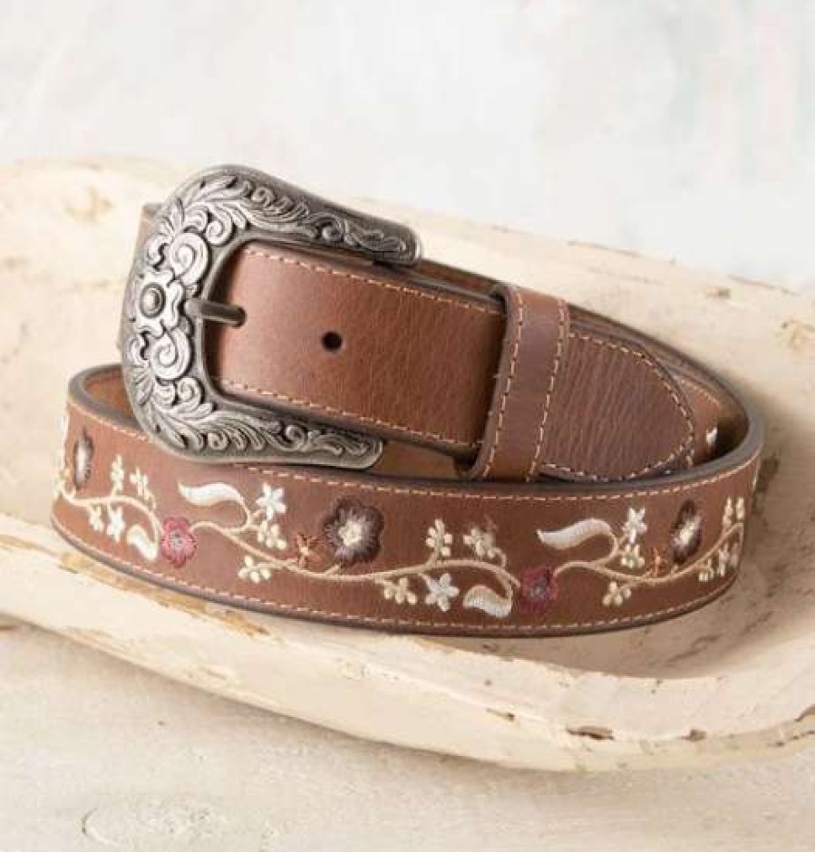 Belts * | Cowgirls Rock Pretty Floral Belt