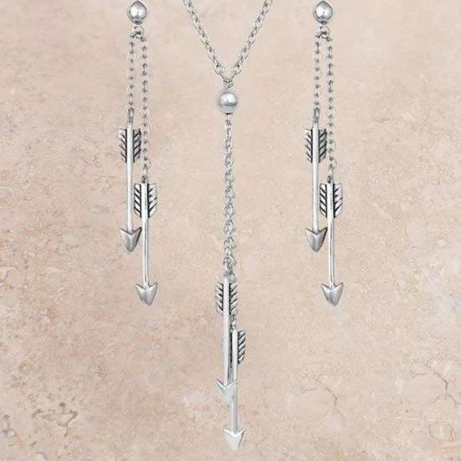 Jewelry * | Montana Silversmiths Doubling Down Arrow Jewelry Set