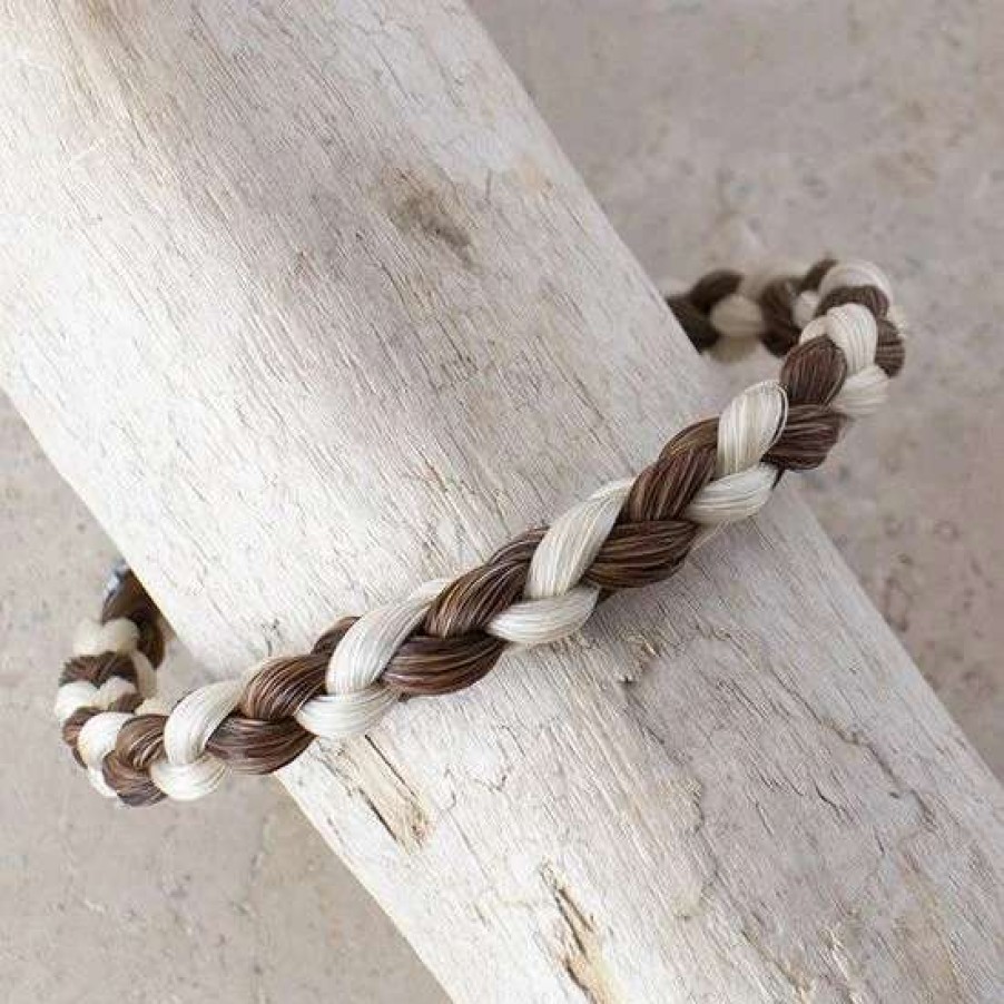 Jewelry * | Cowboy Collectibles Braided Sorrel And Flaxen Horsehair Bracelet