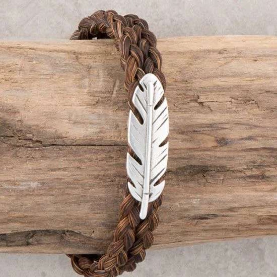 Jewelry * | Cowboy Collectibles Feather Horse Hair Bracelet Select