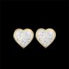 Jewelry * | Montana Silversmiths Small Heart With Gold Edge Earrings