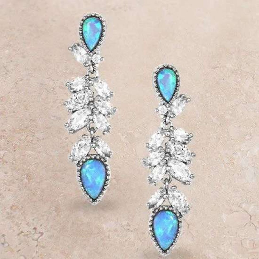 Jewelry * | Montana Silversmiths Montana Silversmith Opal Crystal Earrings