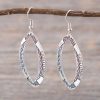 Jewelry * | West And Company Silver Stamped Diamond Shaped Earrings