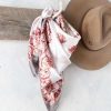 Scarves * | Grey And Pink Floral Wild Rag