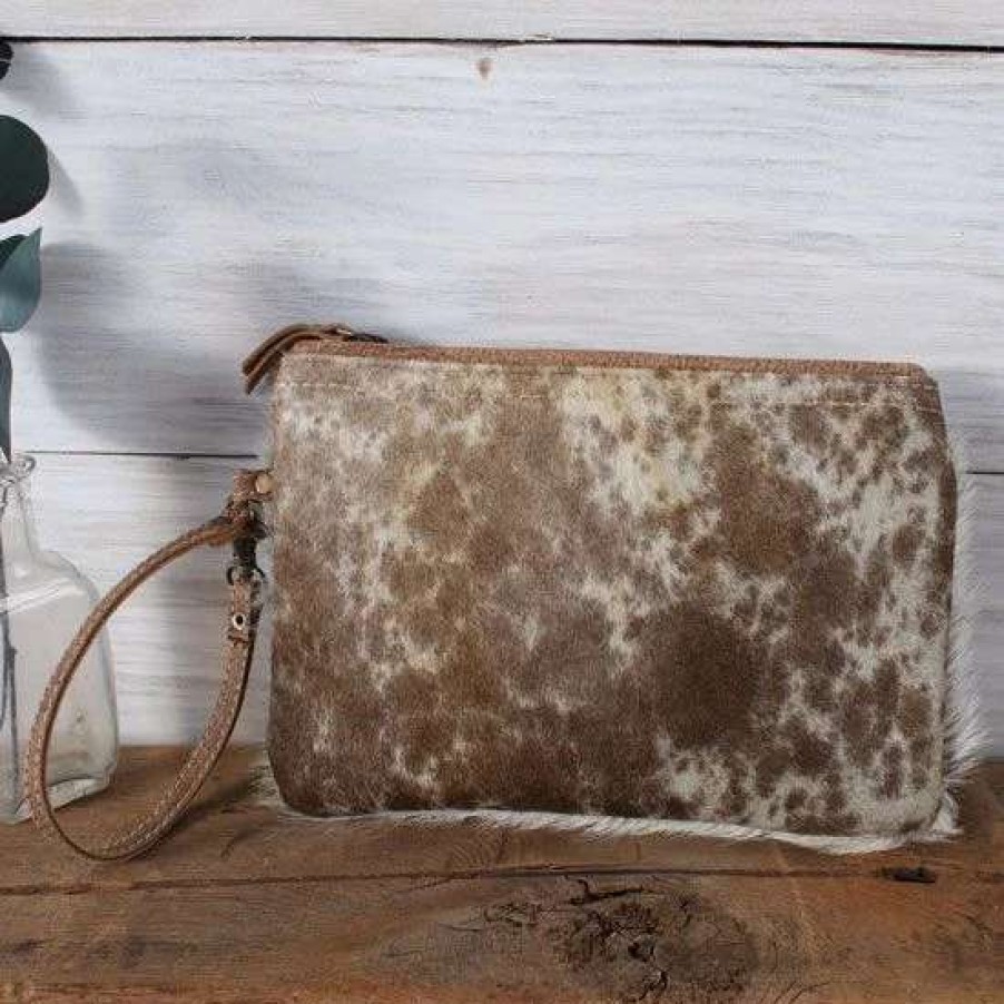 Handbags * | Hair On Wristlet Bag