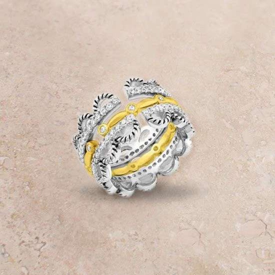 Jewelry * | Montana Silversmiths Western Lace Stacked Ring