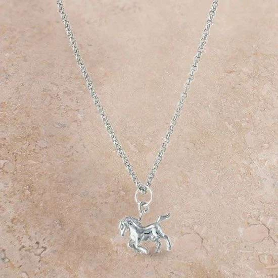 Jewelry * | Montana Silversmiths Prancing Horse Necklace