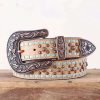 Belts * | Nocona Laced Edges Stud Belt