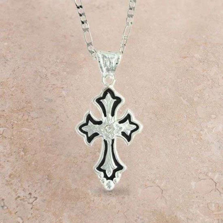 Jewelry * | Montana Silversmiths Cross Fleury Necklace