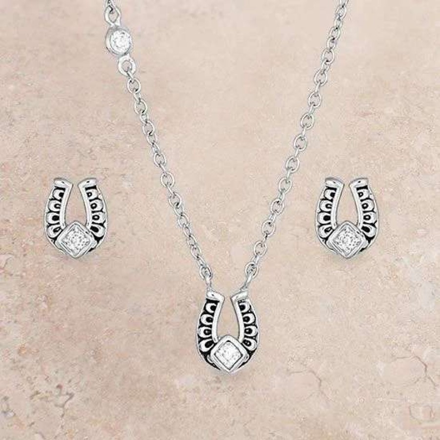 Jewelry * | Montana Silversmiths Montana Silversmith Horseshoe Jewelry Set