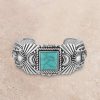 Jewelry * | Montana Silversmiths Flourished Turquiose Cuff Bracelet