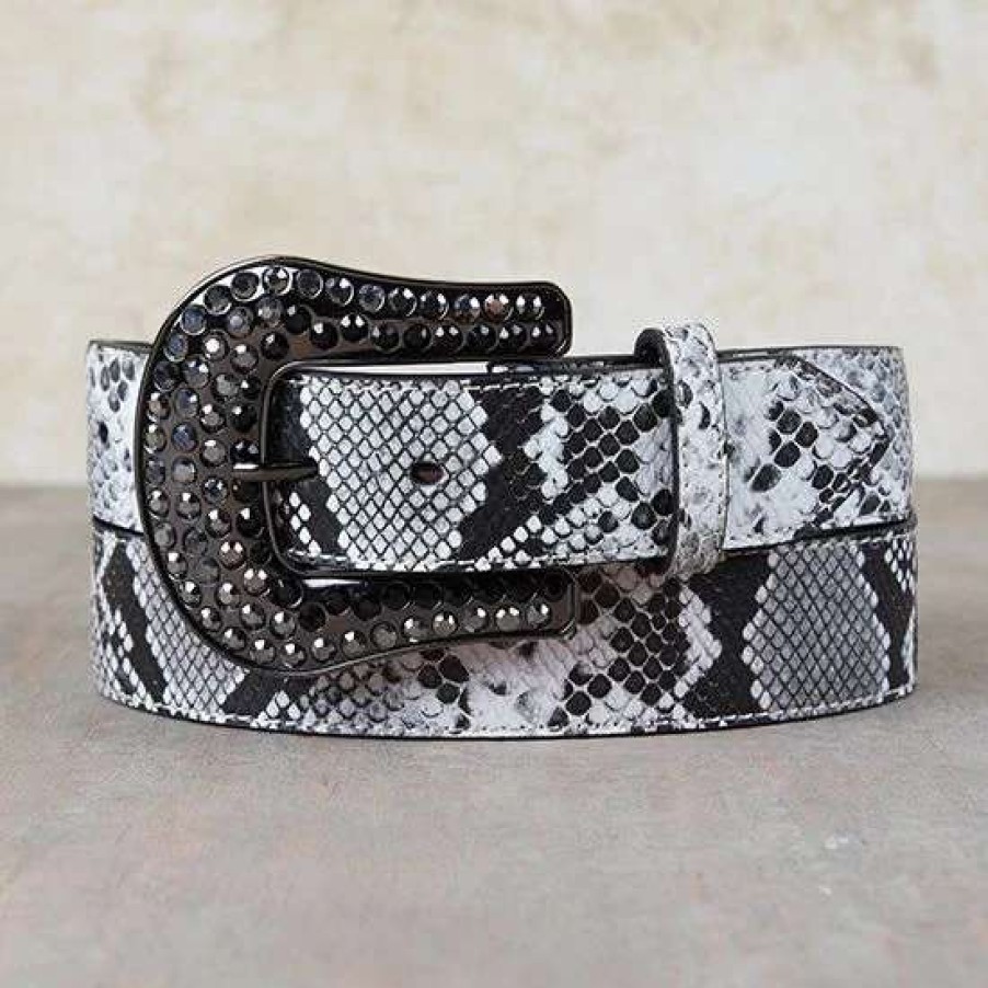 Belts * | Nocona Snake Print Belt