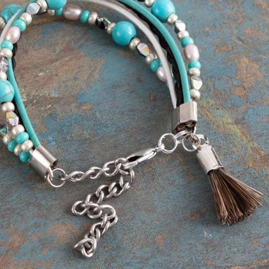 Jewelry * | Cowboy Collectibles Turquoise Beaded Stack Bracelet