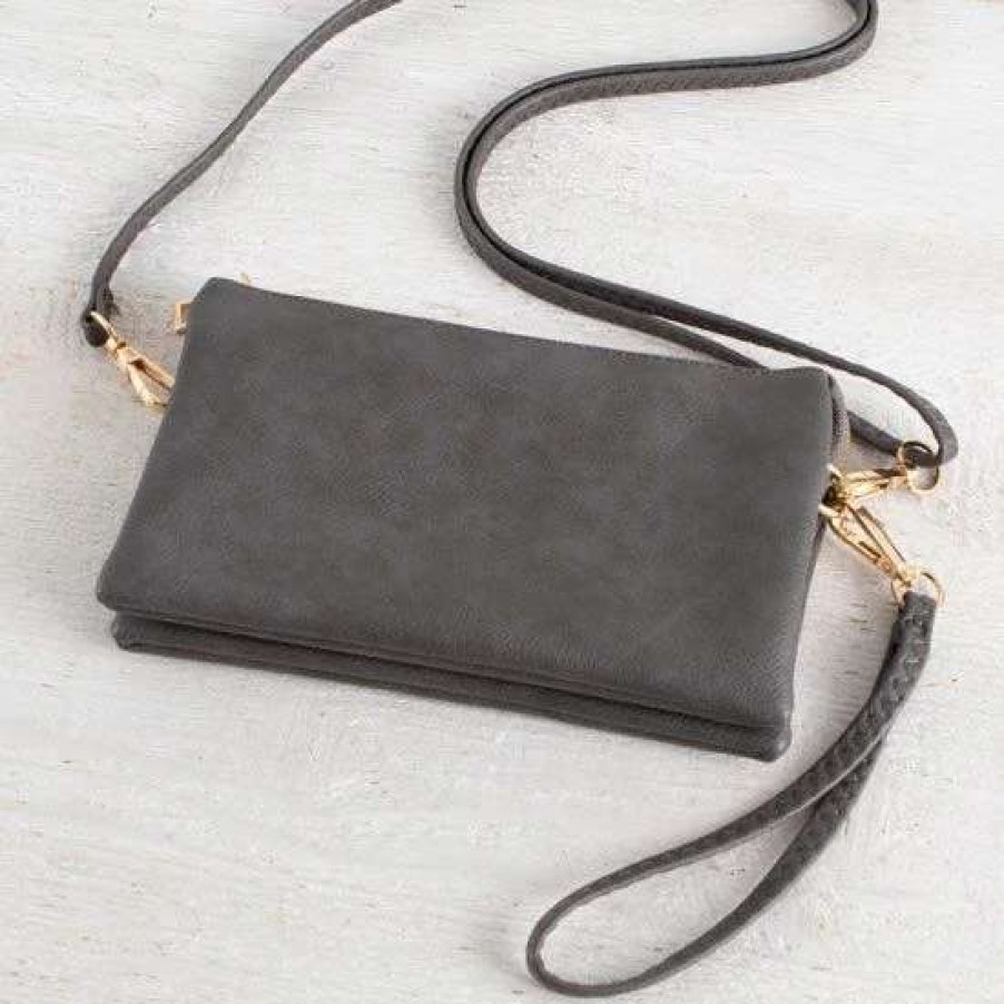 Handbags * | Everyday Charcoal Crossbody Bag