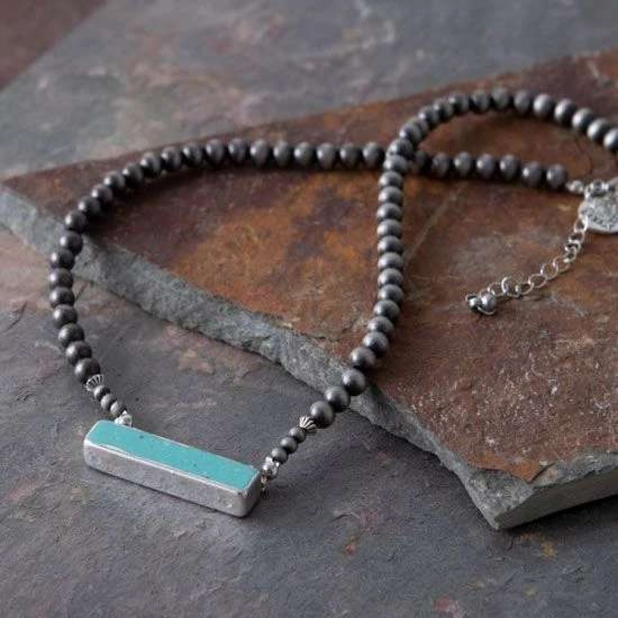 Jewelry * | West And Company Navajo Pearl Bar Necklace