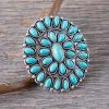 Jewelry * | West And Company Turquoise Cluster Adjustable Ring