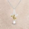 Jewelry * | Montana Silversmiths Montana Cross With Bullrider Necklace