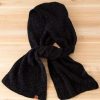 Scarves * | Black Hooded Scarf