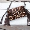 Handbags * | Montana West Leopard Hair On Fringe Crossbody