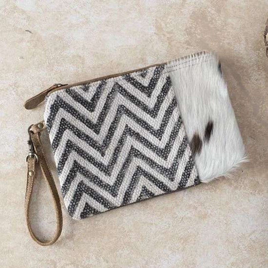 Handbags * | Patterned Hair On Wristlet