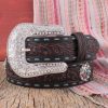 Belts * | Nocona Marlow Turquoise Stitched Belt