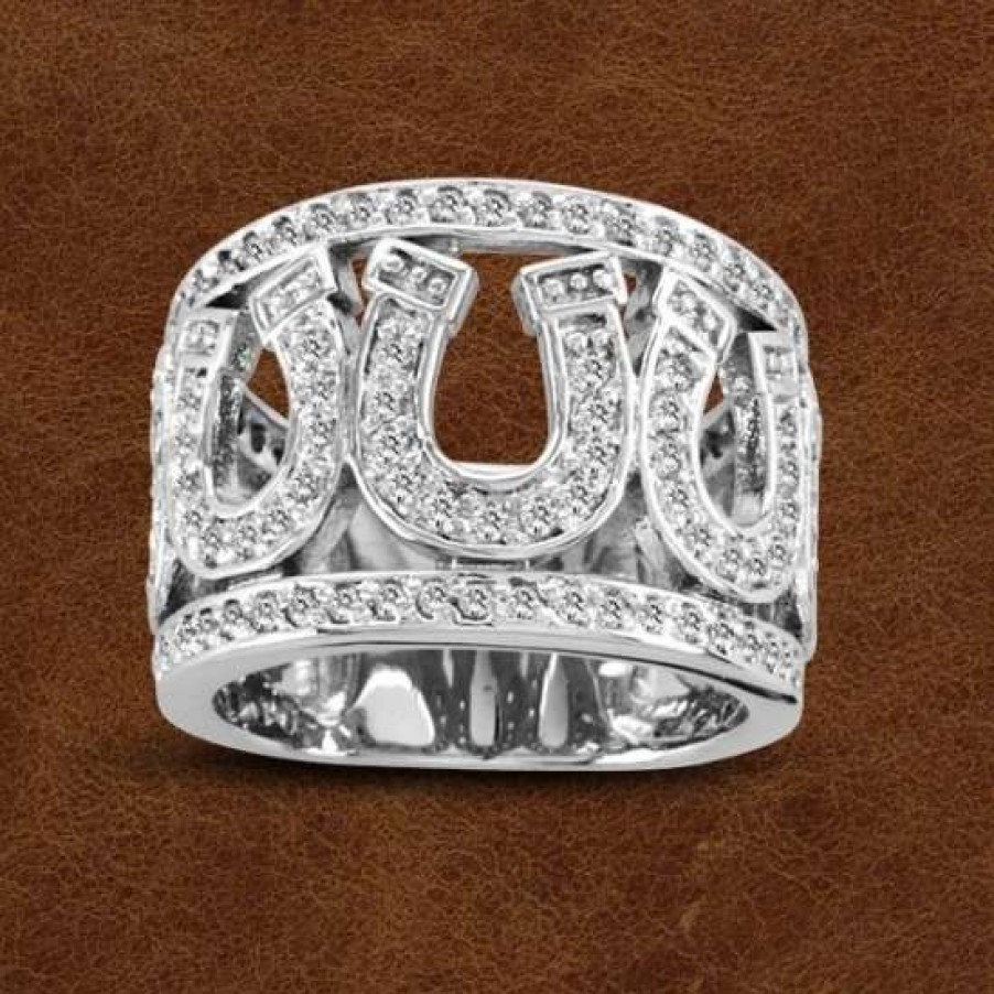 Jewelry * | Kelly Herd Sterling Multi Horseshoe Ring Sterling Silver