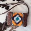 Handbags * | Trinity Ranch Aztec Floral Tooled Clutch