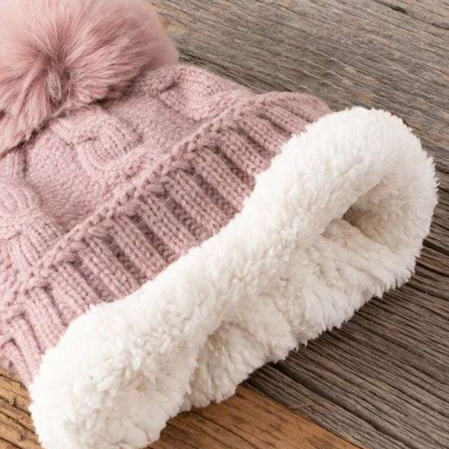 Winter Accessories * | Blush Classic Pom Hat