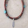 Jewelry * | Cowboy Collectibles Sorrel Horsehair Feather Necklace