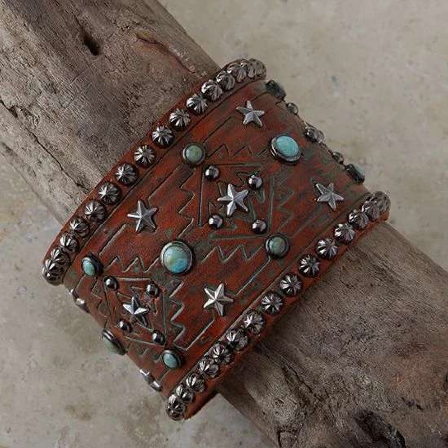 Jewelry * | Aztec Leather Cuff