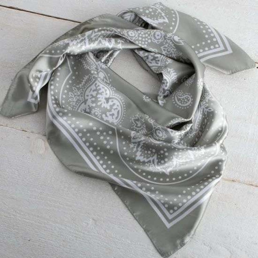 Scarves * | Sage Floral Wild Rag