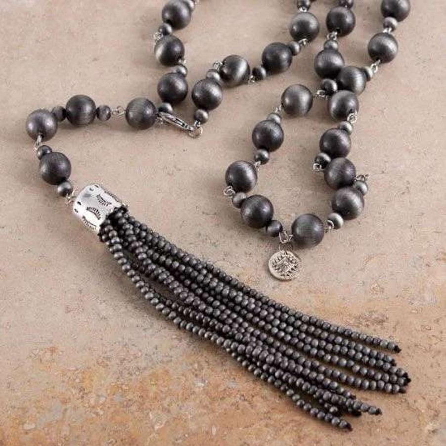 Jewelry * | West And Company Navajo Bead Tassel Necklace