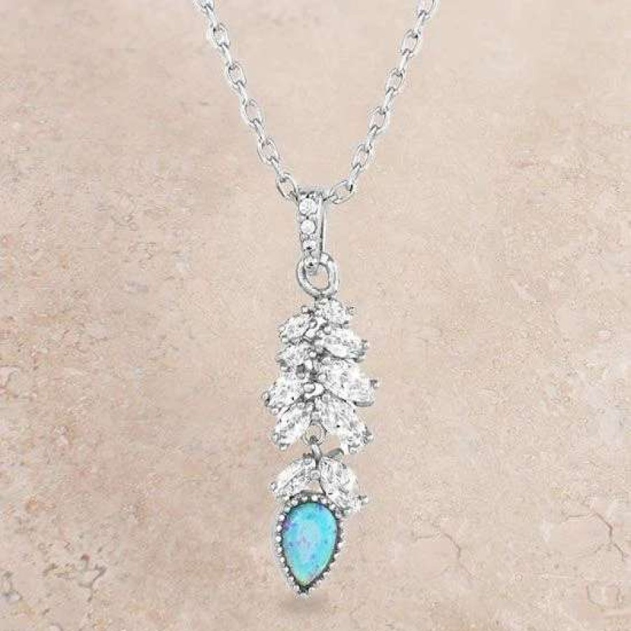 Jewelry * | Montana Silversmiths Montana Silversmith Opal Crystal Necklace